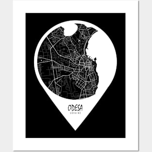 Odesa, Ukraine City Map - Travel Pin Posters and Art